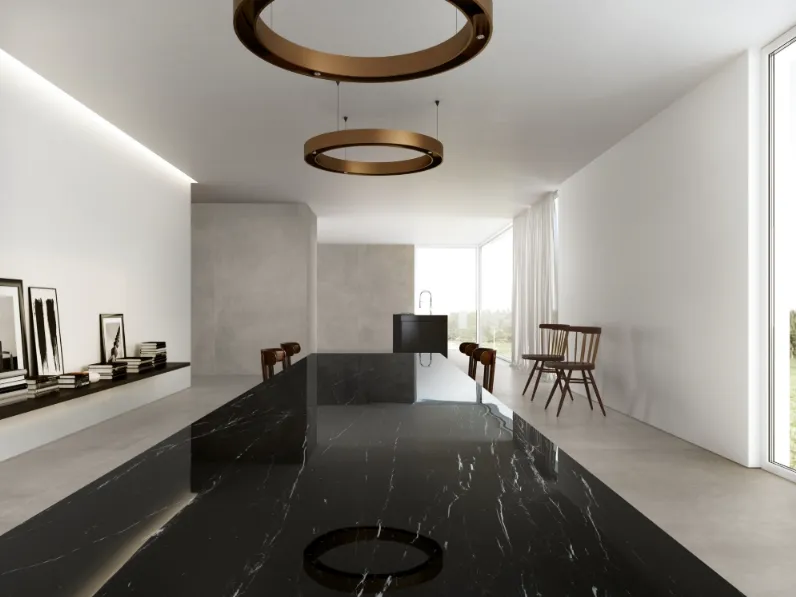 Top Cucina Marble Look Elegant Black di Marazzi