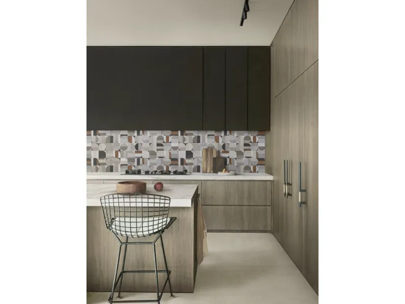 Top Cucina Marble Look Golden White Satin di Marazzi