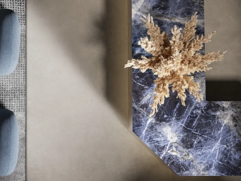 Top Cucina Marble Look Sodalite Blu di Marazzi