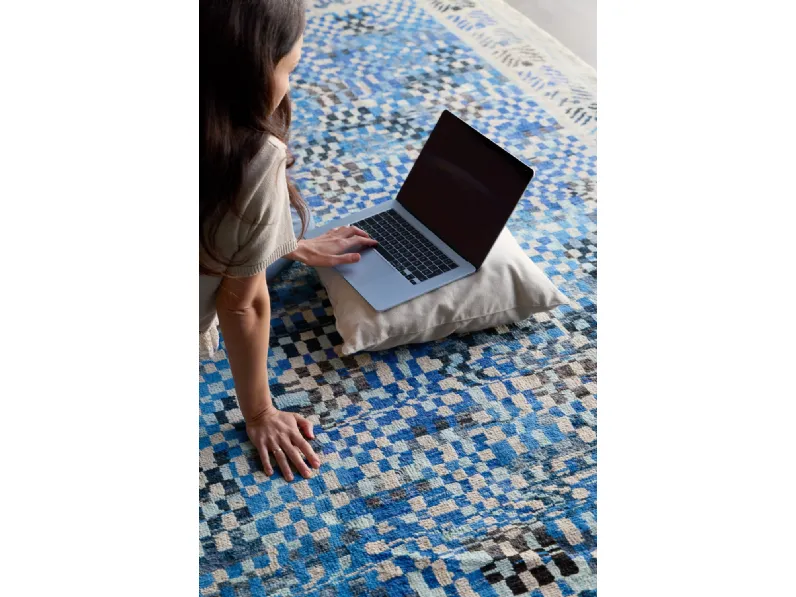 Tappeto Marhba Marrakech Blue di Kuatro