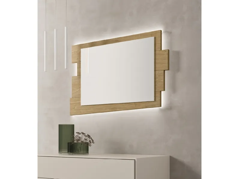 Specchiera Scuderia con cornice in legno di Maronese