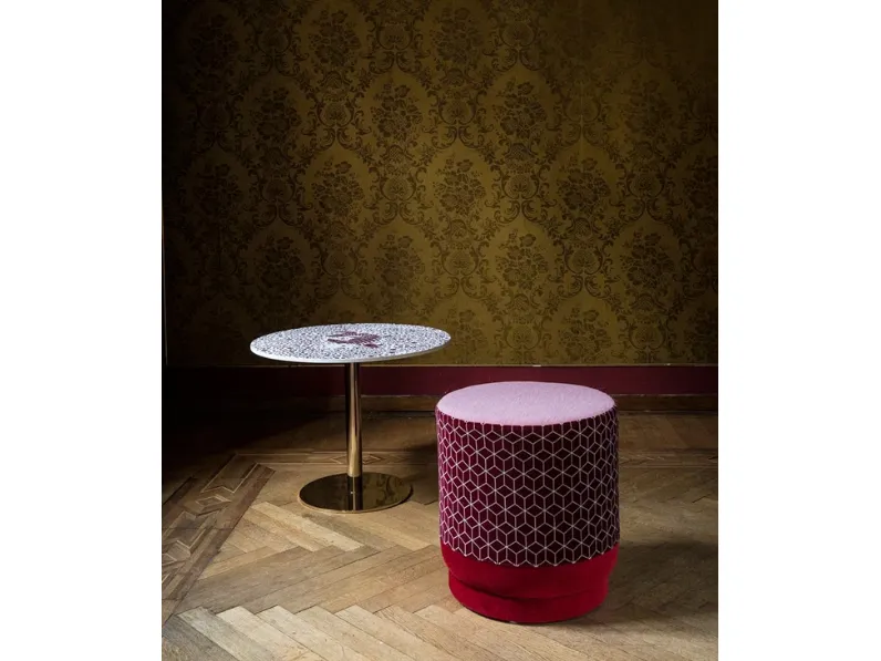 Pouf cilindrico in tessuto Marshmellow di Moroso