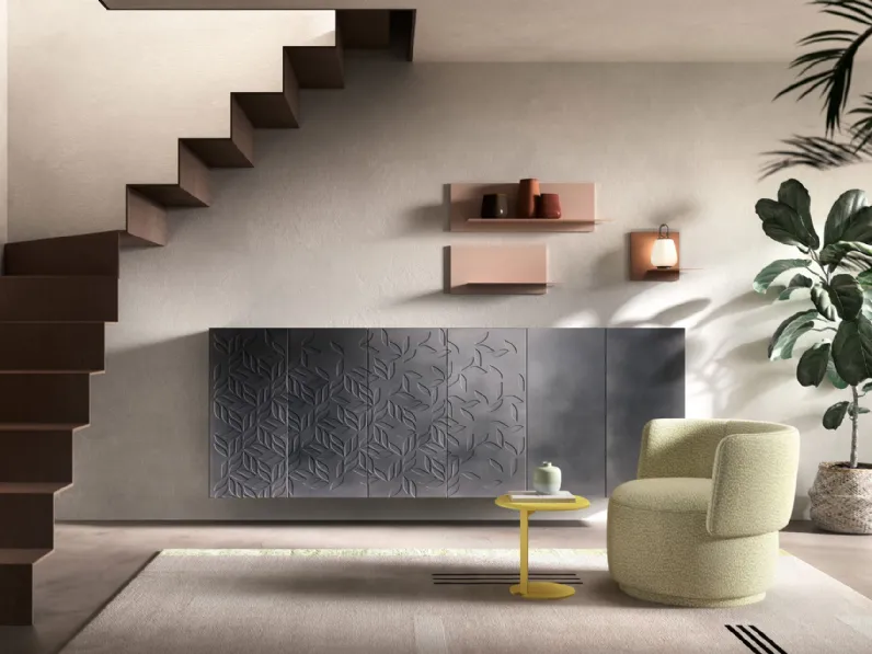 Mensola Twiggy in lamiera di metallo laccata di Capo d'Opera