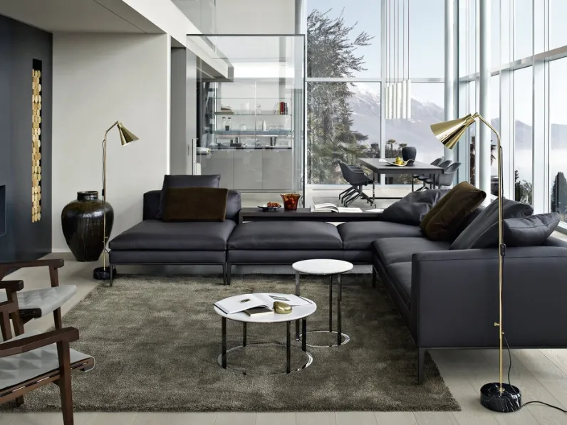 Tavolino rotondo Mera con top in marmo di B&B Italia