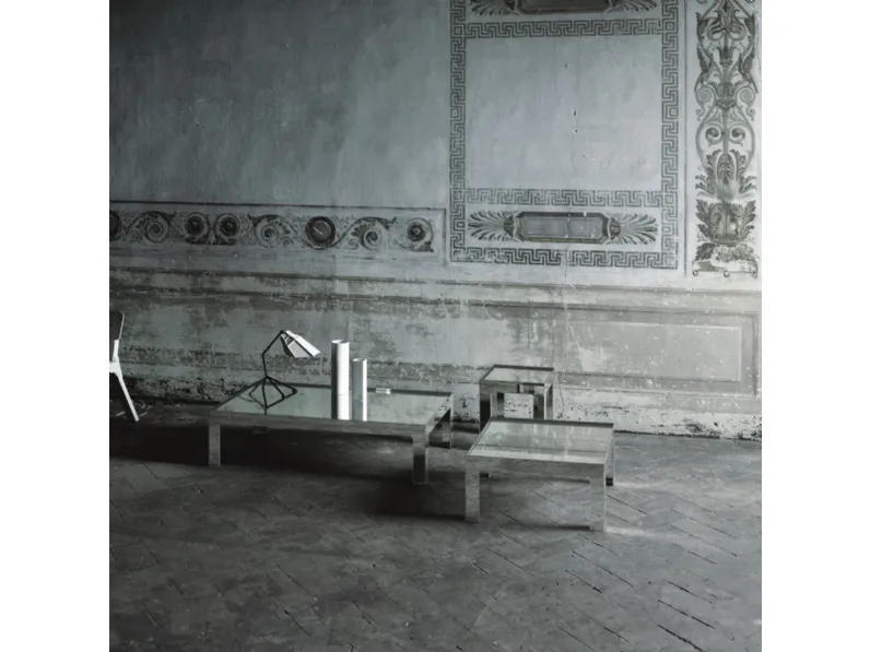 Tavolini Mirror Mirror in vetro finitura a specchio di Glas Italia