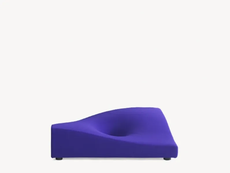 Pouf blu in polietilene Misfits di Moroso