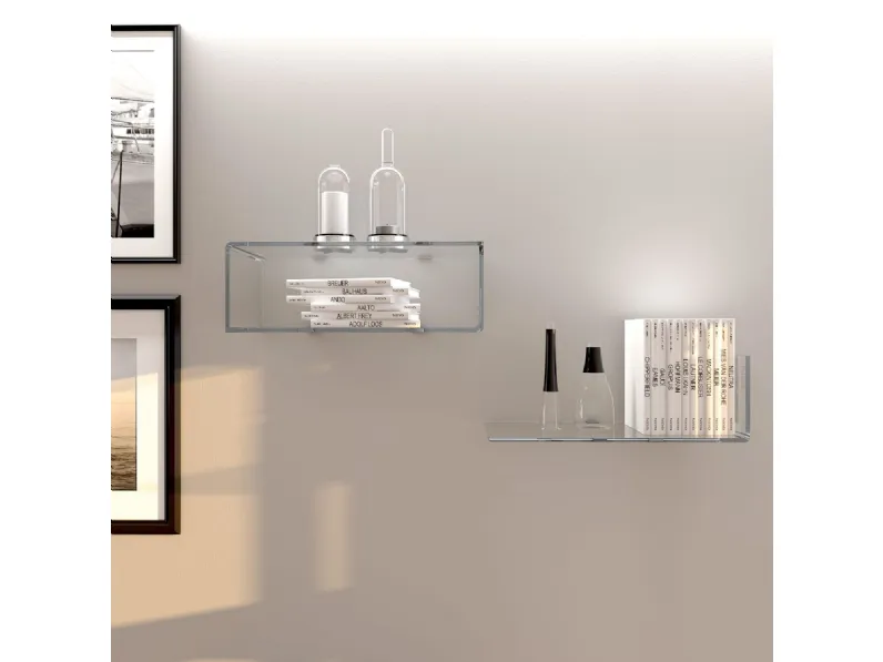 Mensola Modul in cristallo acrilico di Vesta