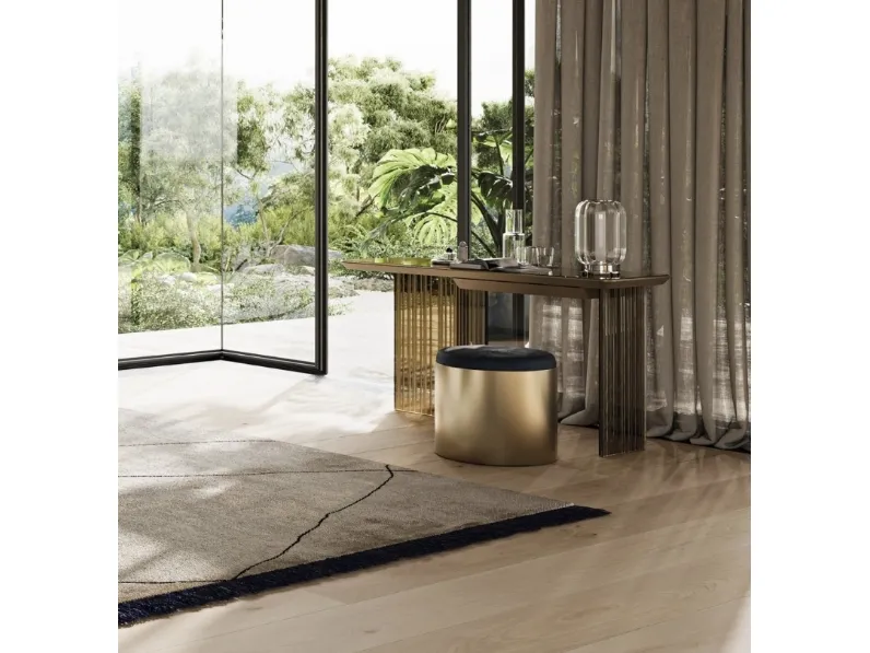 Scrittoio Monolite in vetro e legno di Reflex