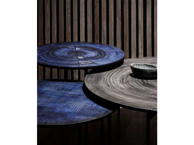Tavolini Multi Moon in finitura Blue Jeans e Grigio di MOS-Design