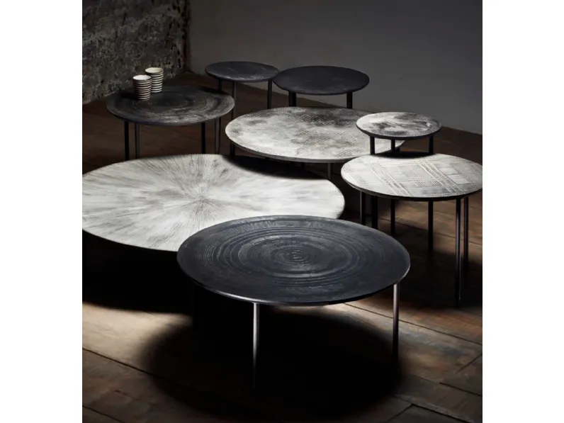 Tavolini Multi Moon in legno con texture varie di MOS-Design