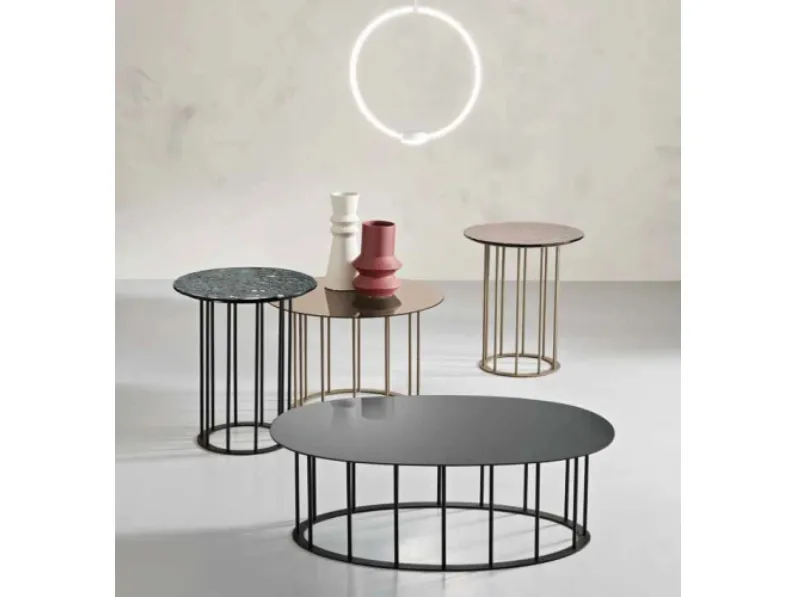 Tavolino in vetro martellato Mute di Capodarte