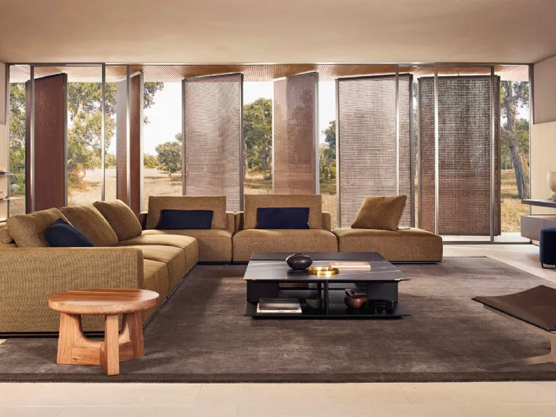 Tavolino Nara in legno Noce massello di Poliform