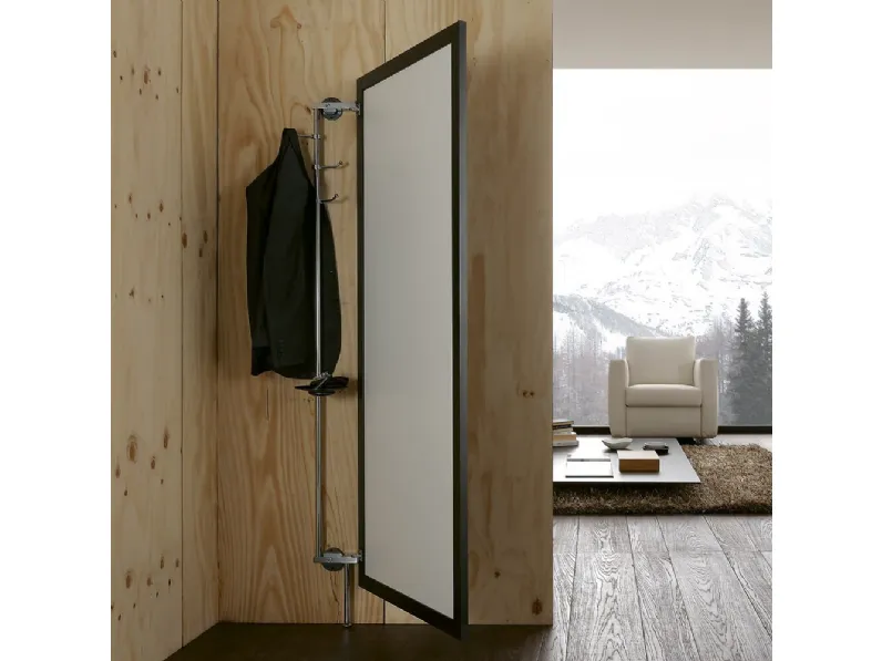 Specchio appendiabiti con telaio in metallo Nascondino di Ponti Terenghi