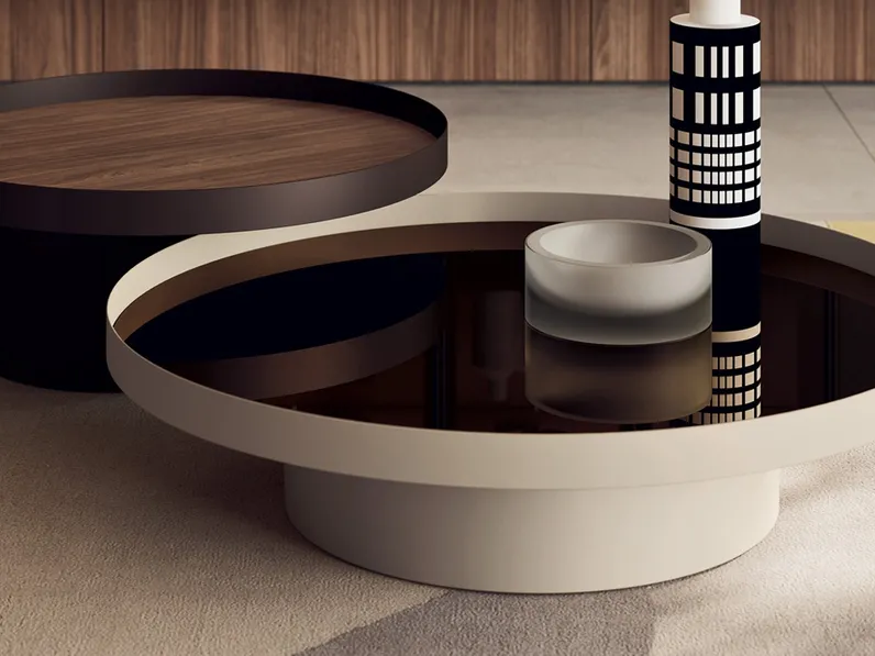 Tavolino in vetro o legno Ninfea di Kico