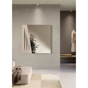 Specchio con inserto in cemento Otto di Ikone Casa