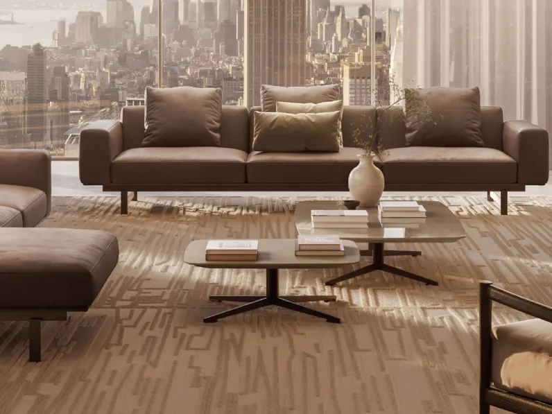 Tavolino rettangolare in marmo o legno Oydo di Lema