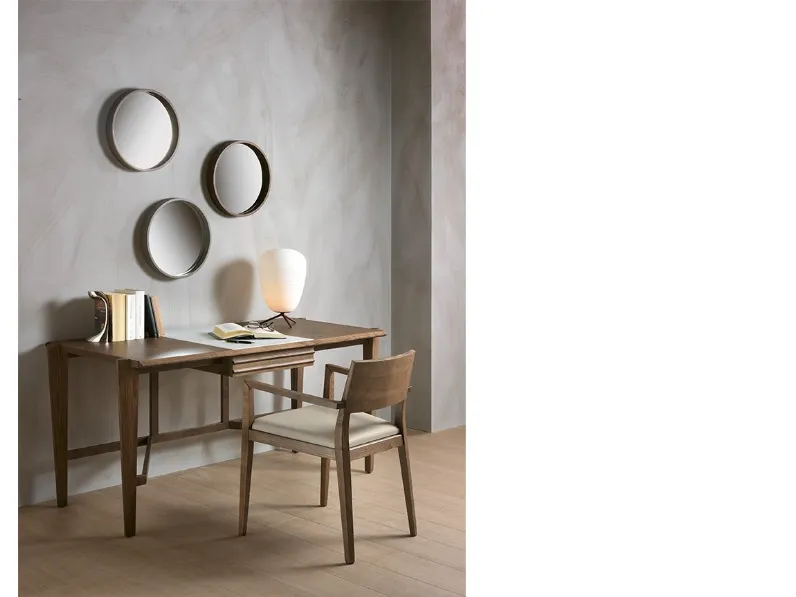 Scrittoio in legno massello di Frassino con cassetto Athos di Pacini e Cappellini