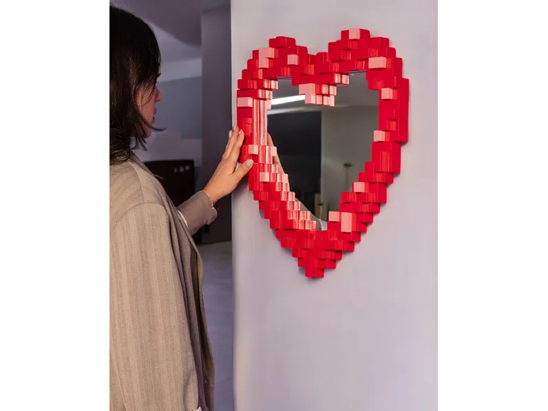 Specchio Pixel Heart di Seletti
