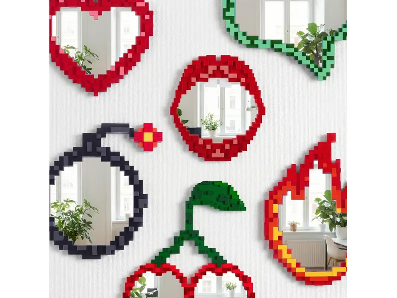 Specchio Pixel Heart di Seletti