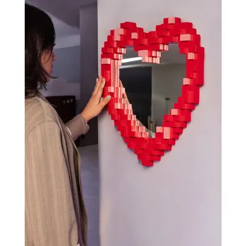 Specchio Pixel Heart di Seletti