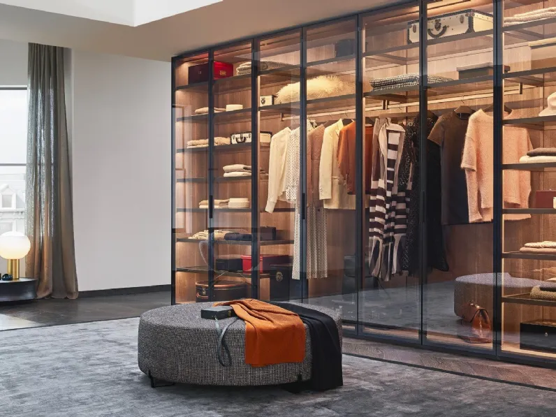 Pouf in tessuto New York di Poliform