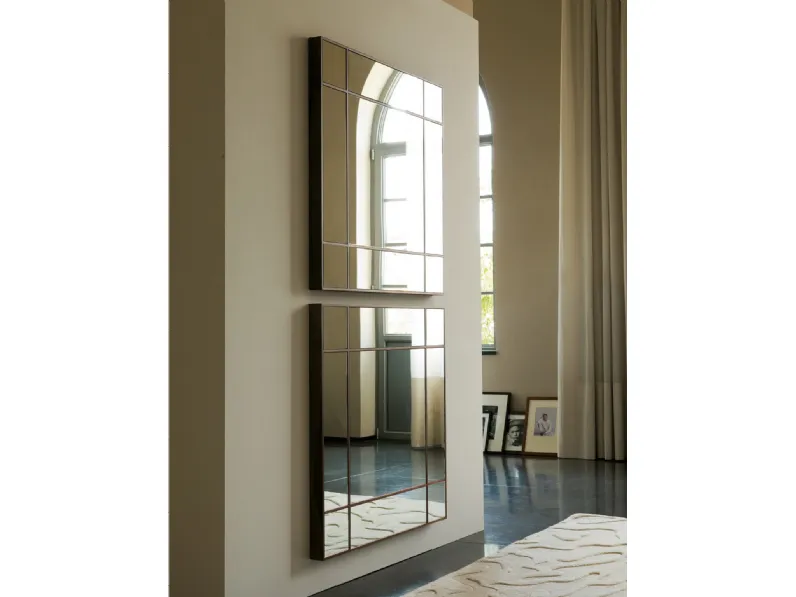 Specchio con decorazioni in legno massello Four Seasons di Porada