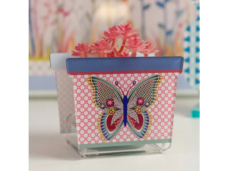 Porta vaso Joy in cristallo acrilico di Vesta