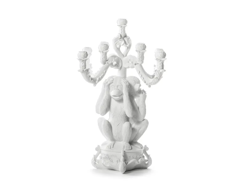 Portacandele Burlesque Gigante 3 Monkeys di Seletti