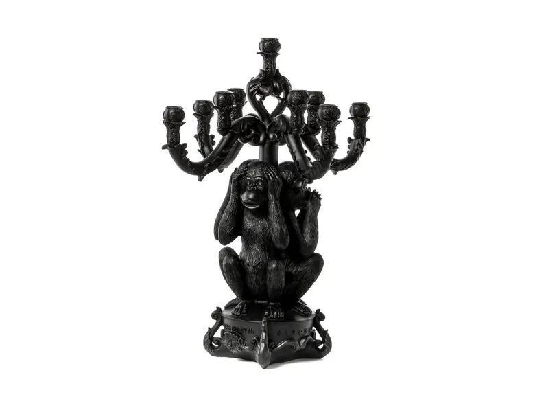 Portacandele Burlesque Gigante 3 Monkeys di Seletti