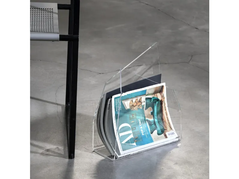 Portariviste Freedom in cristallo acrilico di Vesta