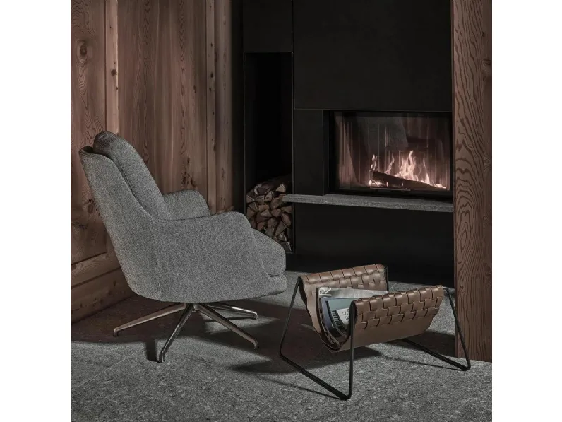 Portariviste in cuoio Mate di Flexform