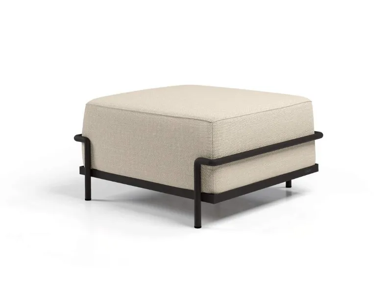 Pouf in tessuto con base in metallo Ottomane di Cassina