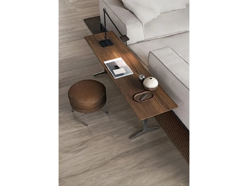 Pouf in pelle Feel Good di Flexform