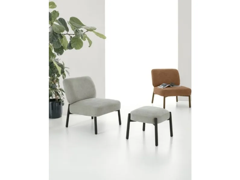 Pouf Kanto in tessuto imbottito di Target Point