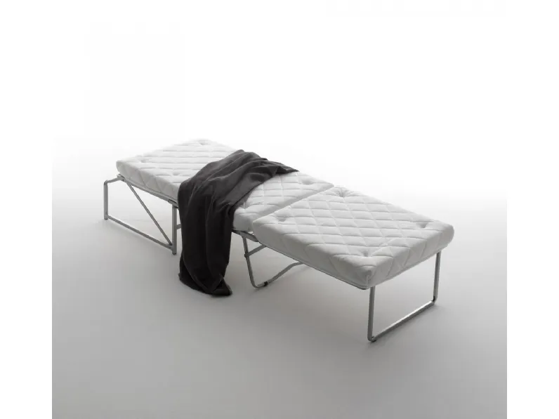 Pouf Letto Luce aperto, con struttura in metallo di Salvetti