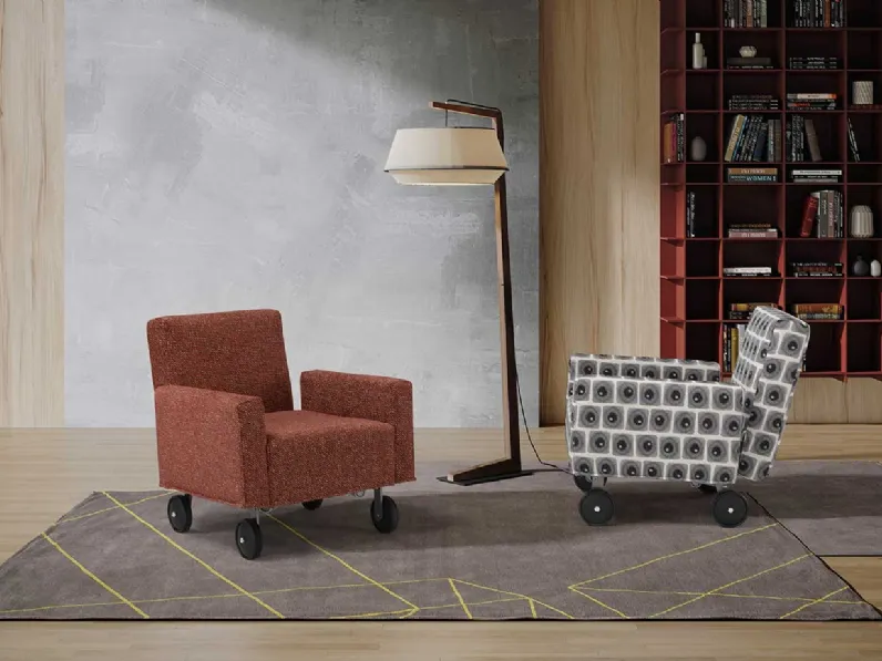 Pouf QQ in tessuto trasformabile in poltroncina di Egoitaliano