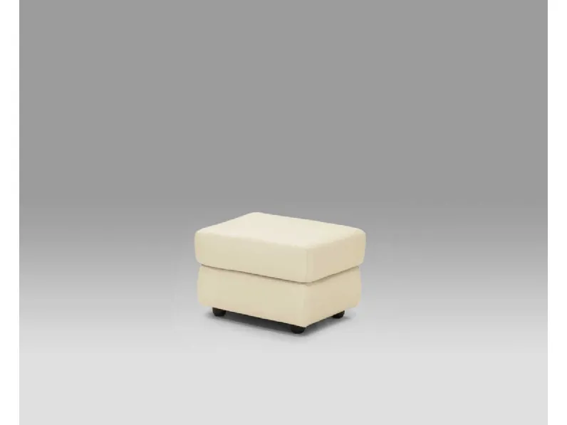 Pouf Sandy in pelle di Tancredi salotti