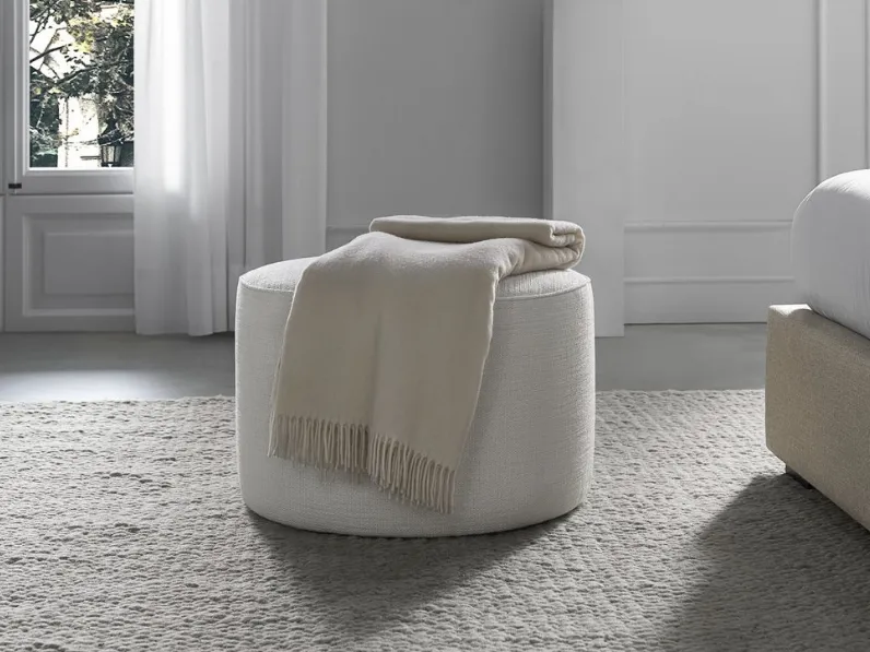 Pouf Tondo in tessuto di Tosconova