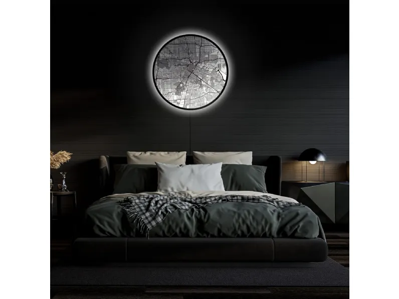 Quadro tondo luminoso 01 di Pintdecor