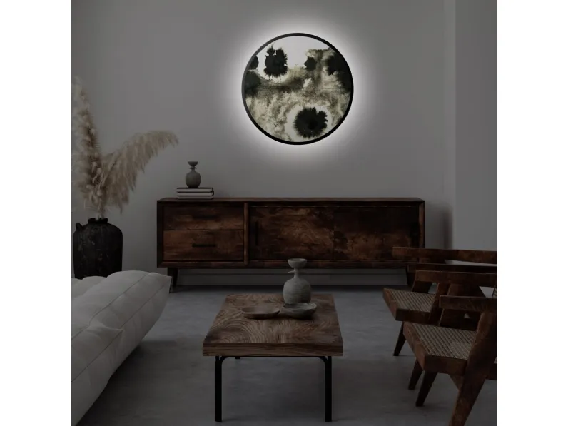 Quadro tondo luminoso 01 di Pintdecor