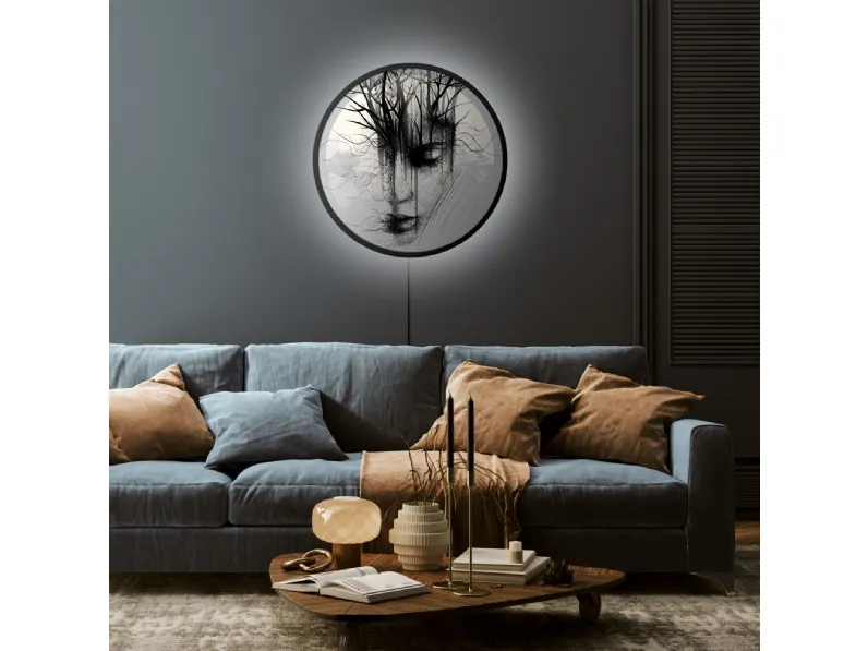 Quadro tondo luminoso 02 di Pintdecor