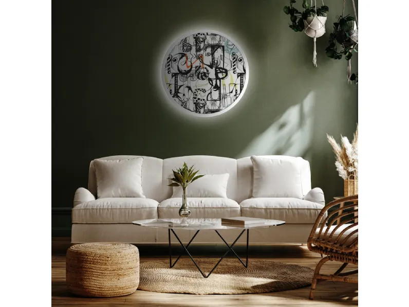 Quadro tondo luminoso 02 di Pintdecor