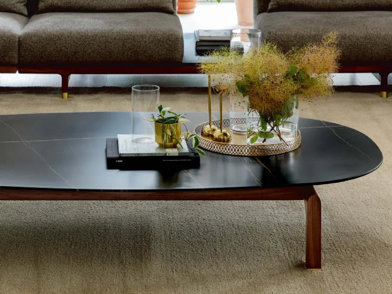 Tavolino con top in marmo Quay di Porada