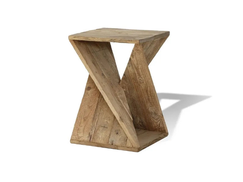 Tavolino basso Clessidra art 5567 in abete vecchio massello di Re-wood