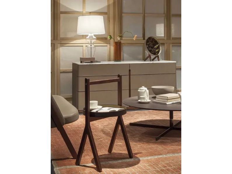 Tavolino rotondo Ren di Poltrona Frau