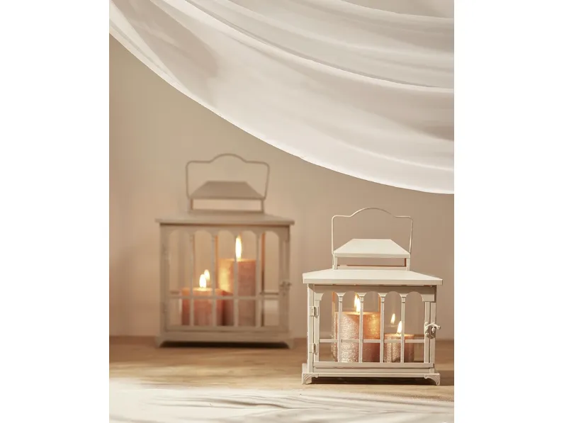 Lanterna classica Rettangolo Righe in metallo di EDG