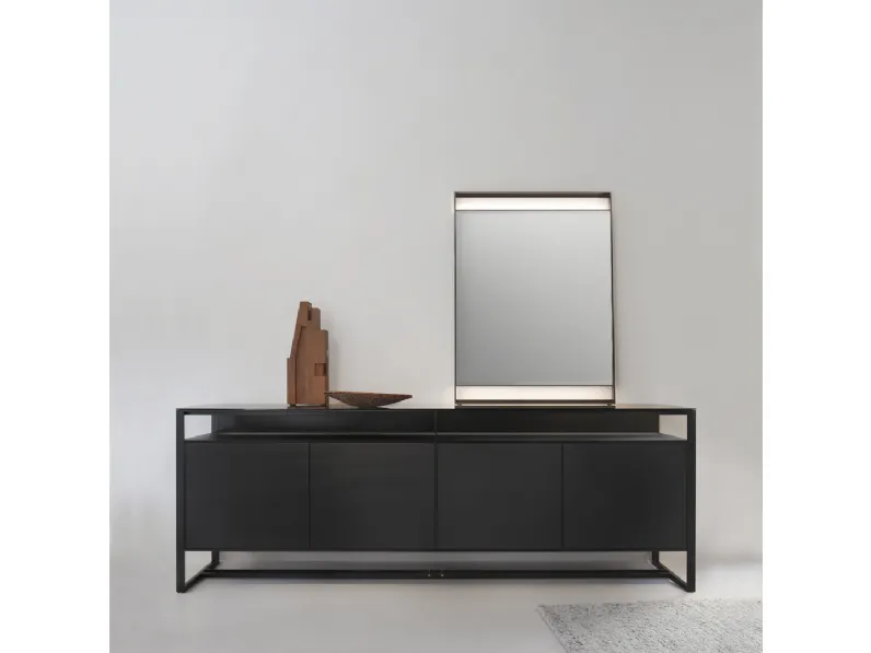 Specchio Rialto con cornice in alluminio di Rimadesio