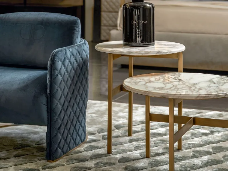 Tavolino Rietveld in marmo e ottone di Daytona Home