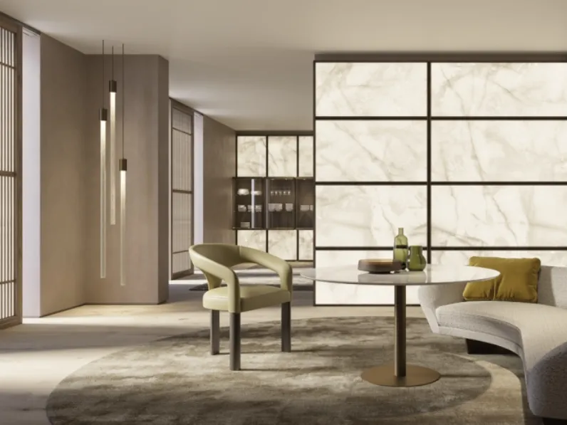 Tasvolino Rondò 65 in vetro MarmoReflex di Reflex