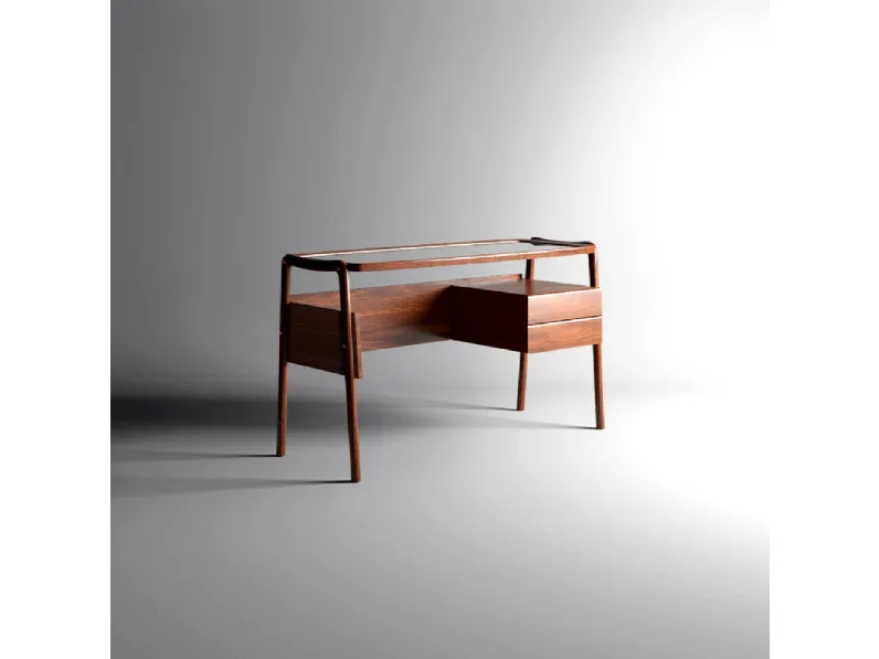 Scrittoio Amilcare in legno con top in vetro di Tosconova